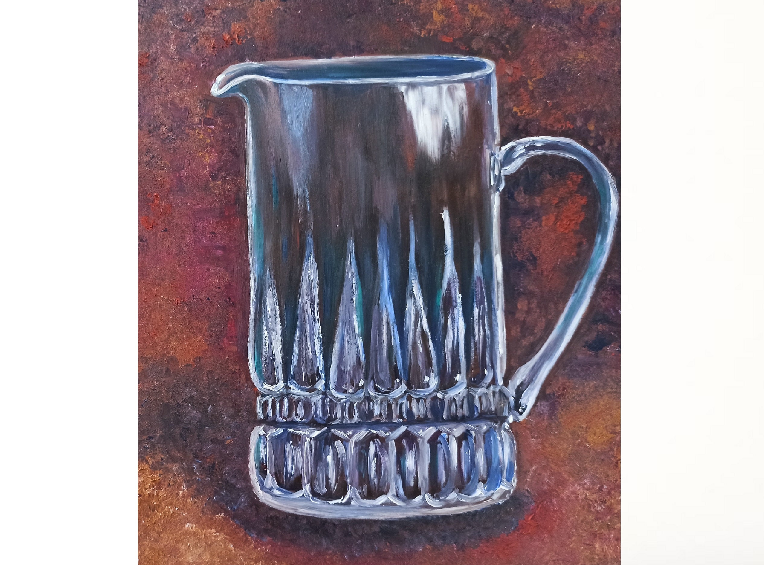 Jug Painting Original Art Oil Painting Dishes Still Life Etsy