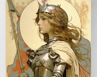 St. Joan of Arc vintage Print