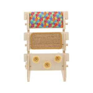 Ultimate ScratchLadder®: Colorful Cats Catnip Cushion, Sisal Carpet, Grooming