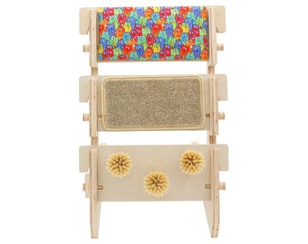 ScratchLadder® Ultimate Cat Scratcher: Cushion, Beige Carpet, Grooming