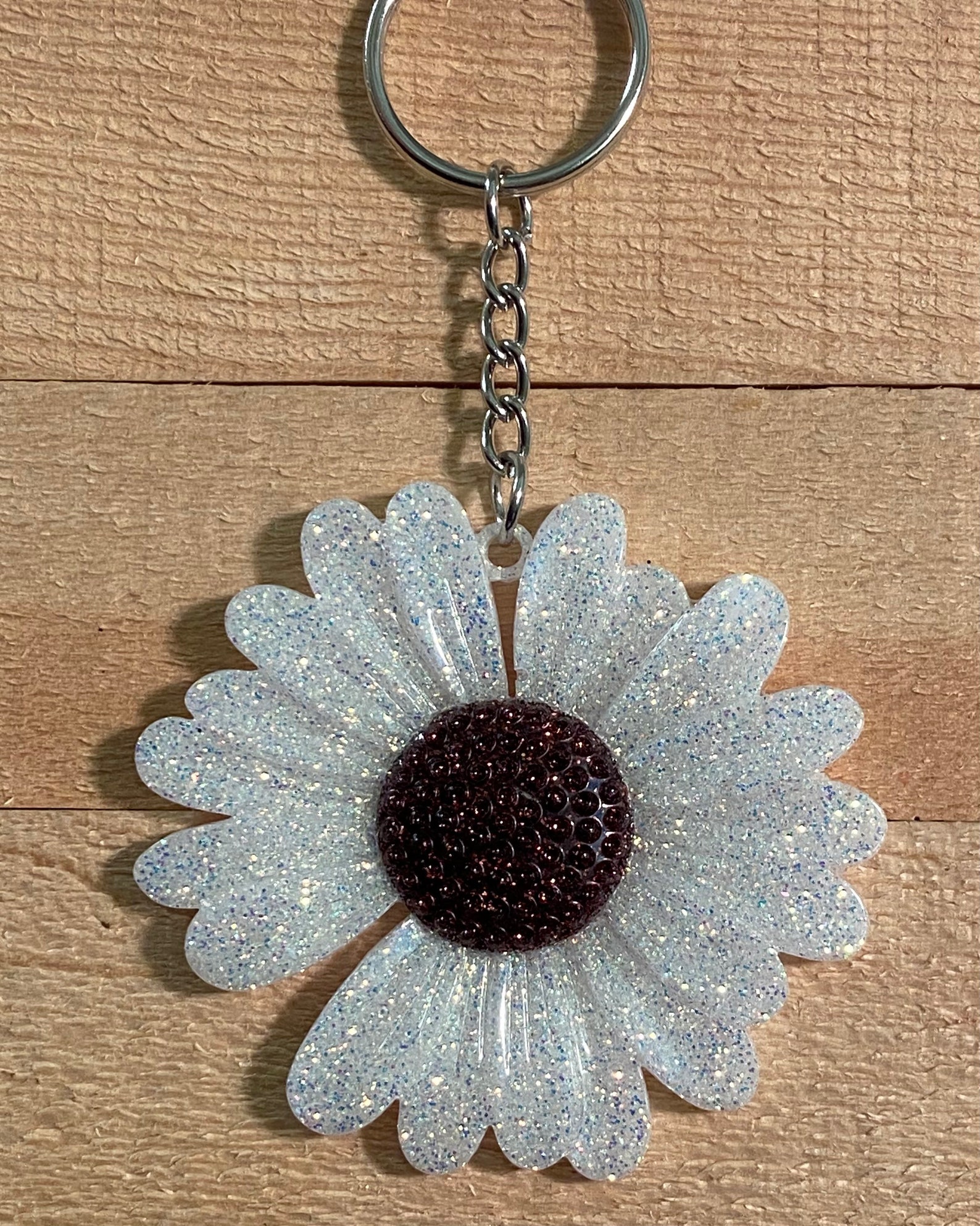 Colorful Daisy Flower Keychain Etsy