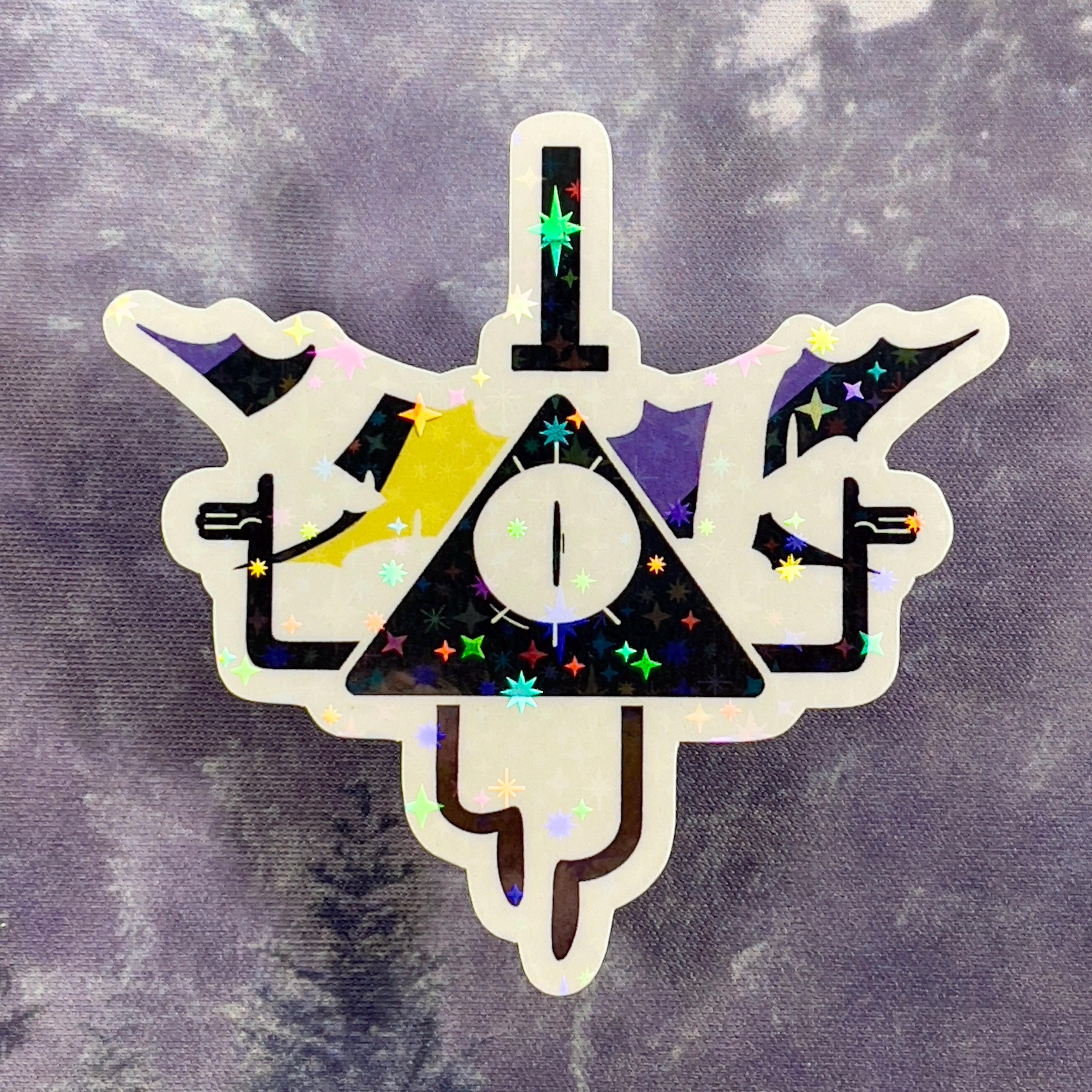 Gravity Falls Bill Cipher Book of Bill 2.5" Inch Holographic Pride ...