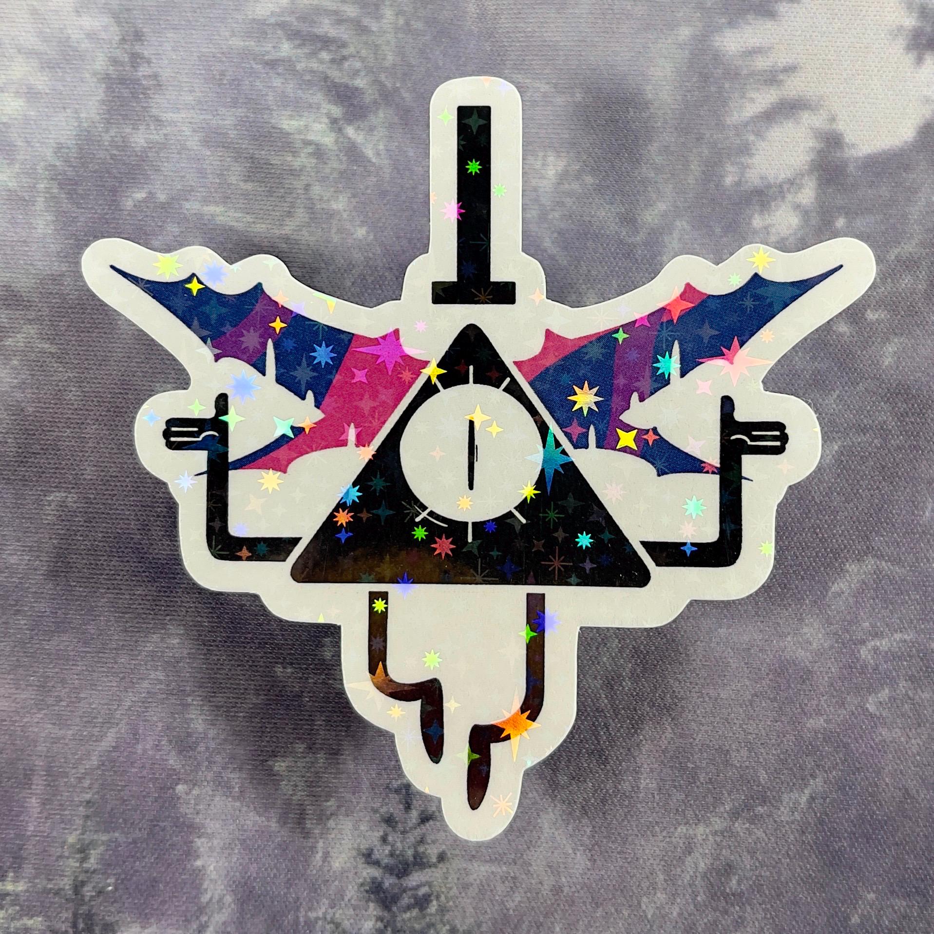 Gravity Falls Bill Cipher Book of Bill 2.5" Inch Holographic Pride ...