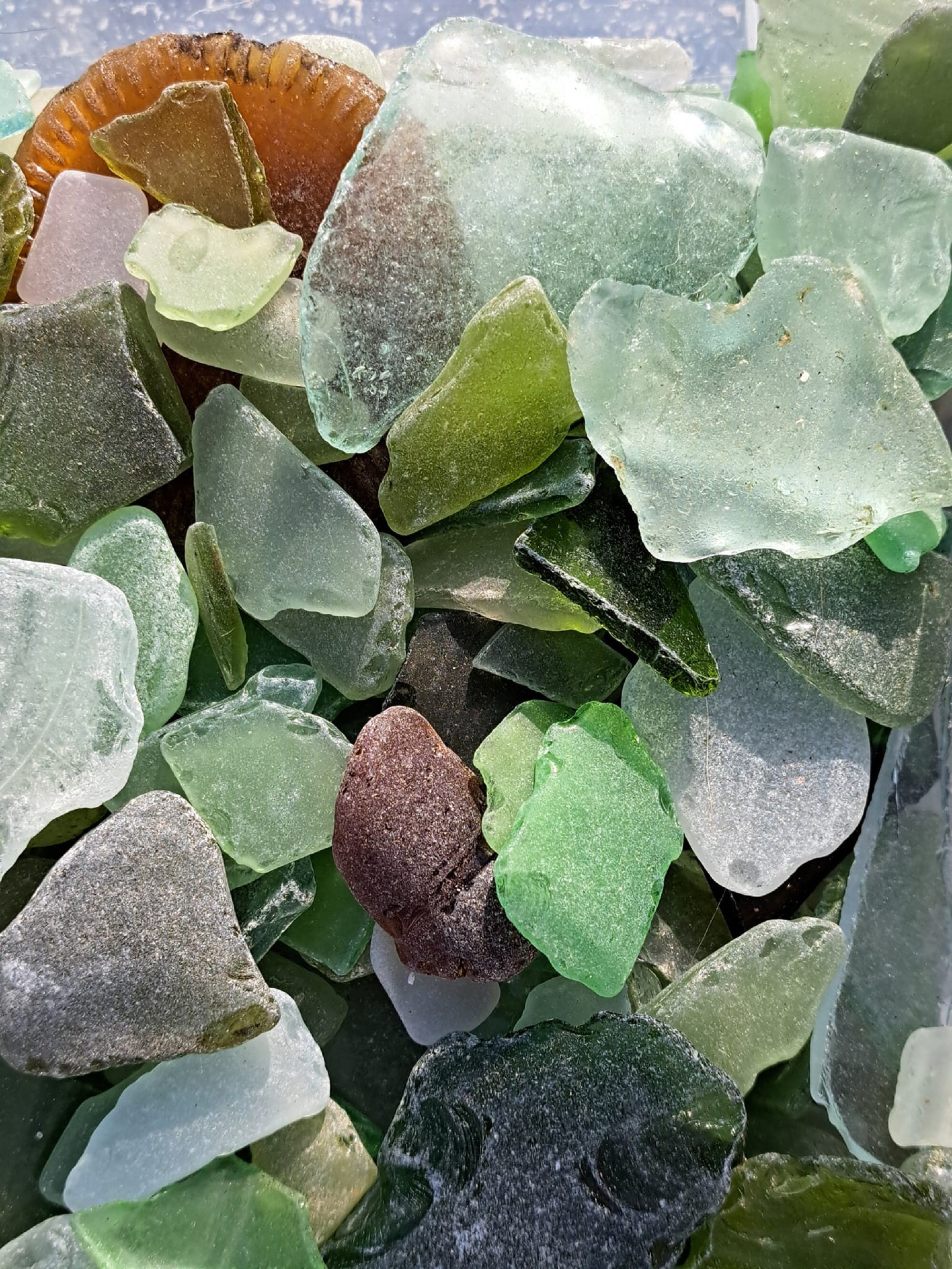 1 Kilo De Verre De Mer De Cornouailles – Galets Polis, Multicolores, Pour Bijouterie