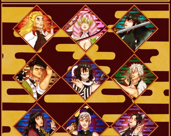 ÚLTIMAS EXISTENCIAS Charms Hashira Demon Slayer