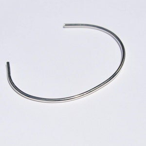 Sterling Silver 12 Gauge Bracelet Cuff, Argentium Sterling Silver, Bracelet, Dainty, Everyday Wear, Hammered