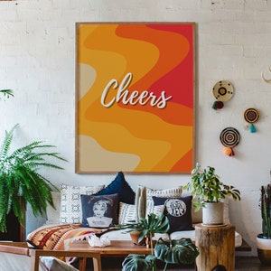 Stay Fearless, 70s Vintage Poster, 70s Retro Home Decor, 70s Home Decor, 70s Wall Art, Boho Home Decor, 70s Bedroom Decor, 70s Retro