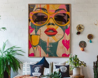 70s Pop Art Poster: Retro Home Decor Print