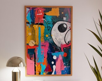 Pink Disco Ball Art Print: Modern Retro Home Decor