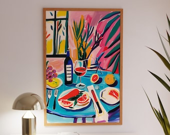 Matisse Painting Print: Kitsch Kitchen Still Life Art