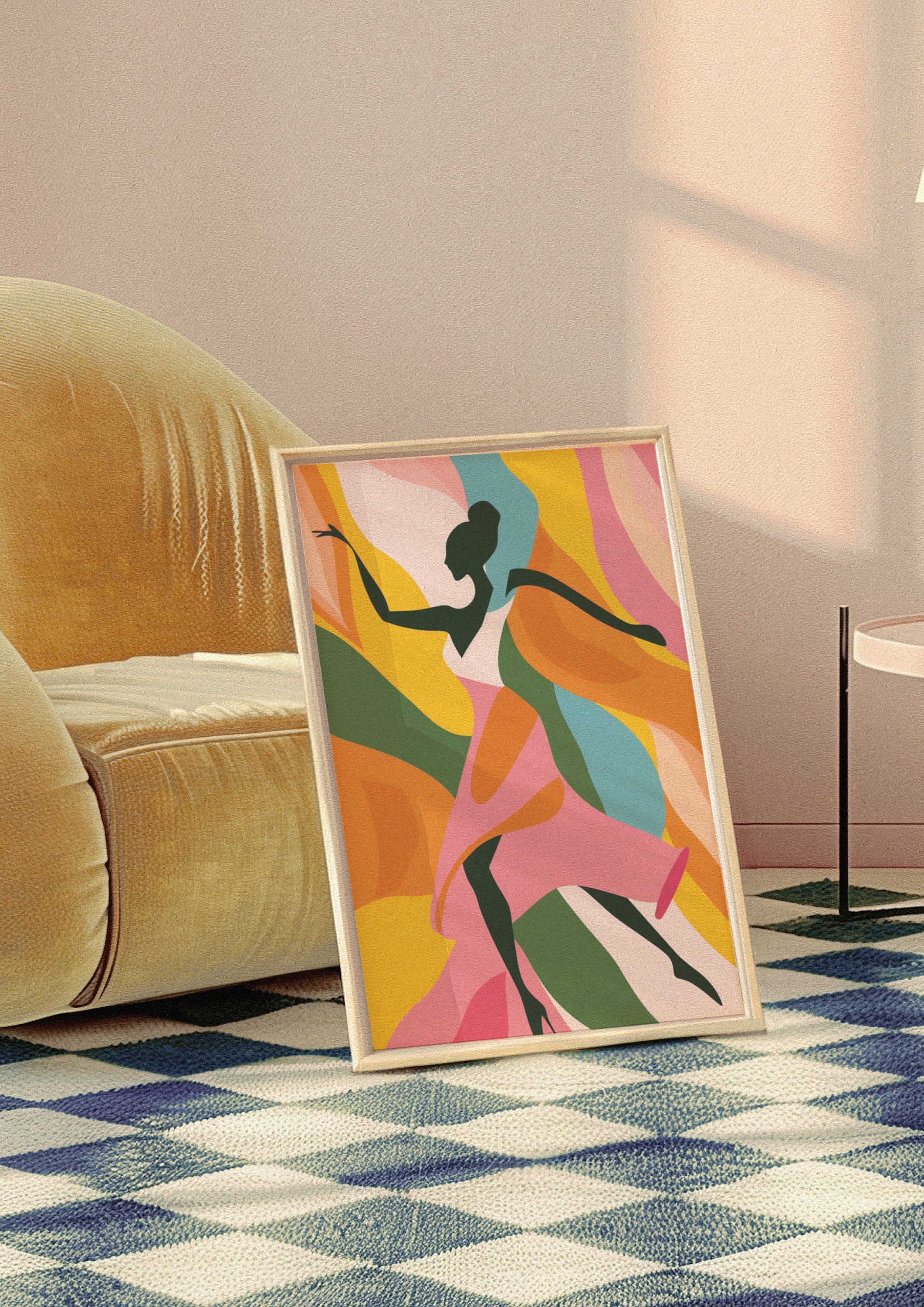 Abstract Dancer Art Print: Modern Silhouette Wall Decor - Etsy