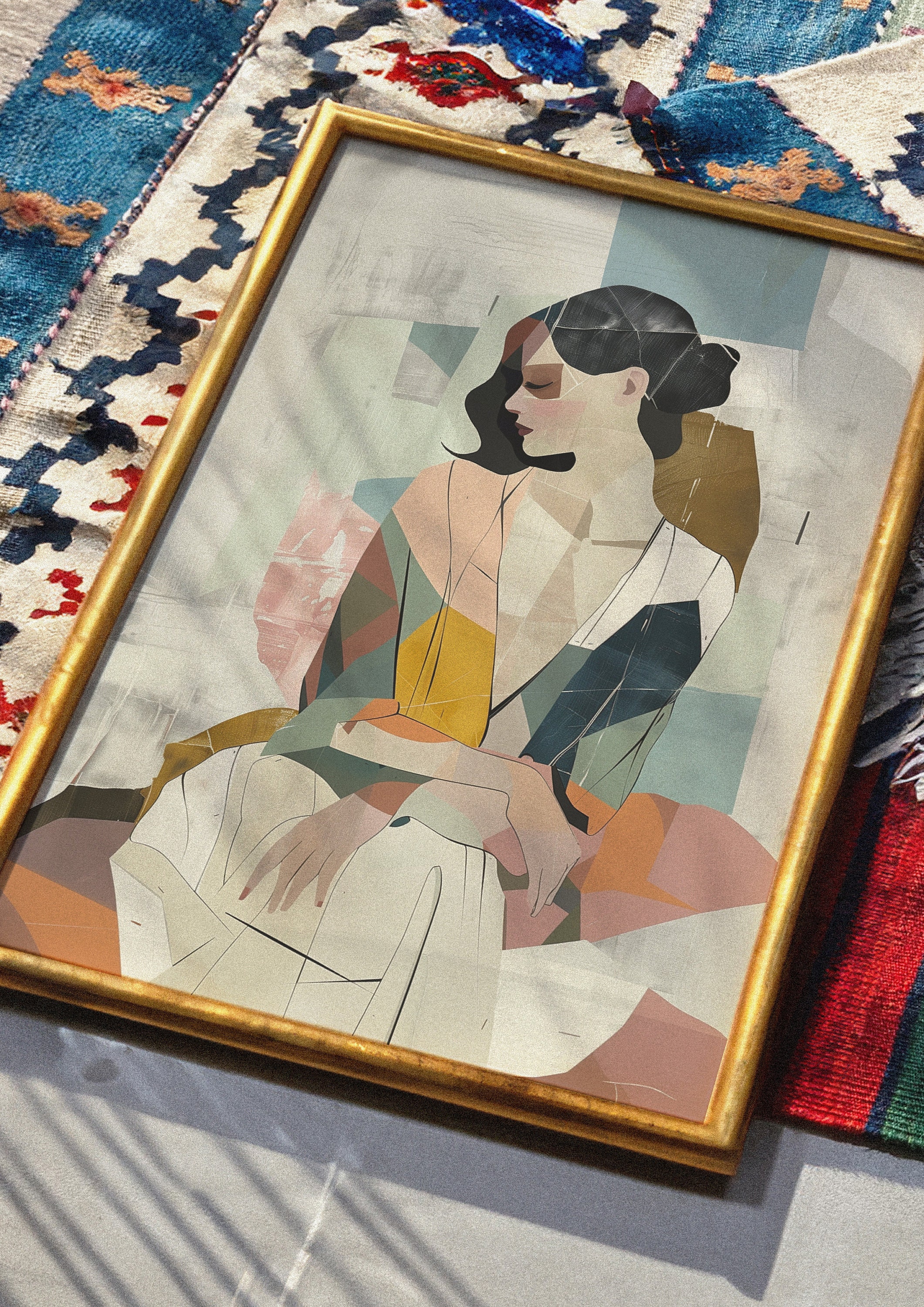 Abstract Woman Portrait Print: Modern Geometric Art - Etsy