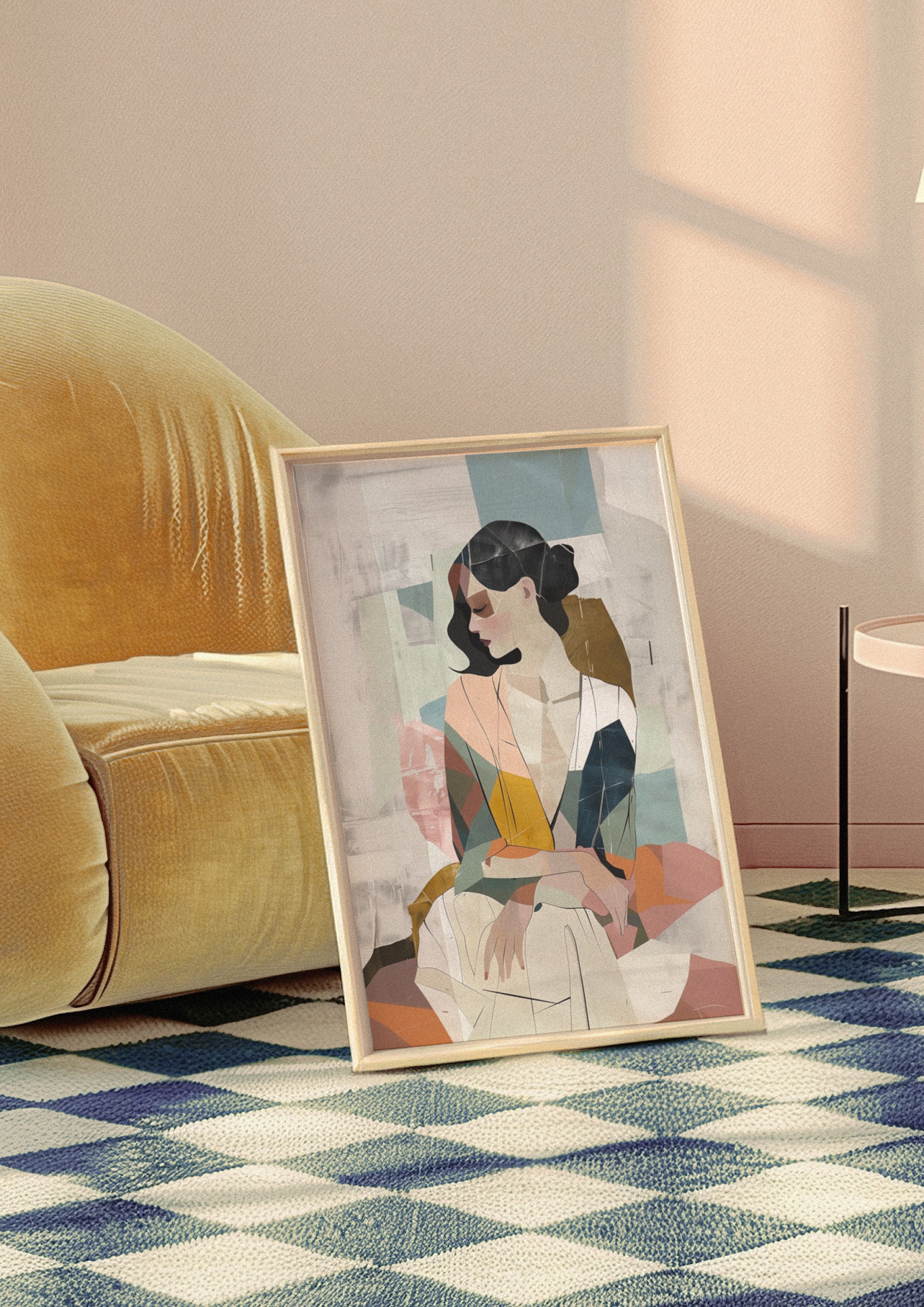 Abstract Woman Portrait Print: Modern Geometric Art - Etsy