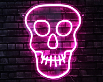 Pink Skull Custom LED Neon Sign 17x13***US Seller**