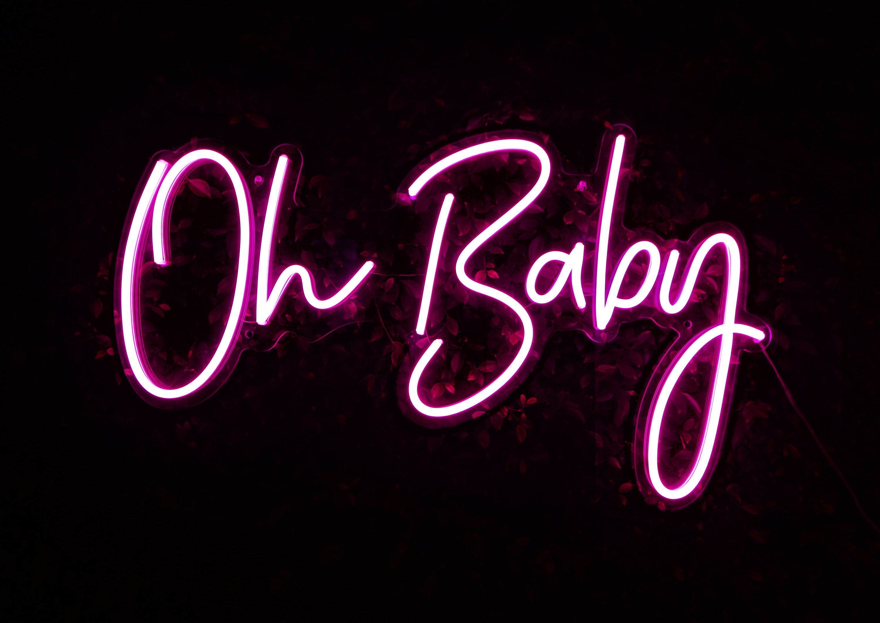 Oh Baby Girl Pink LED Neon Sign 30x14 Babyshower**Baby Girl Party
