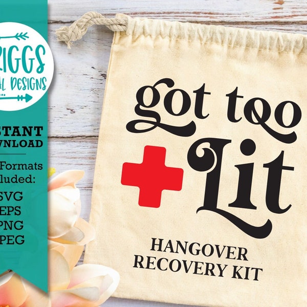 Hangover Recovery Kit SVG |  bachelorette svg, hangover svg, disco svg, bride svg, hangover kit svg, wedding svg, svg files for cricut