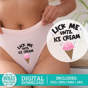 Lot de sous-vêtements rigolos femme SVG : créations de crème glacée pour un anniversaire de mariage, la Saint-Valentin et des cadeaux personnalisés