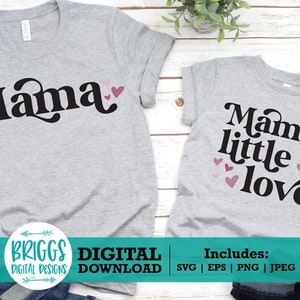 Mamas Little Love SVG | Mommy and Me SVG, valentines day svg design, valentines day quote svg, Valentines Day svg, Mothers day SVG