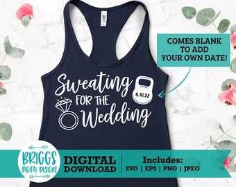 Sudare per il matrimonio SVG, Canotta da allenamento fitness (Download digitale)
