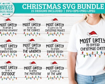 Bundle le plus susceptible de SVG | Drôle de Noël SVG, conceptions de svg de Noël de famille, svg de chemise de Noël, paquet de SVG de Noël, svg de liste coquine