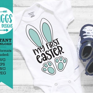 Minha primeira páscoa svg | rosto de coelhinho da páscoa svg, bebê páscoa svg, páscoa svg, crianças páscoa svg, camisa de páscoa svg, arquivos svg de páscoa para cricut