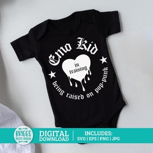 Emo Kid en formation SVG | musique pop punk, millénaire, club emo pour personnes âgées, svg emo mom, ce n'était jamais une phase svg, svg emo