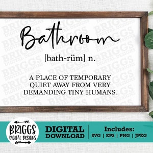 Définition de salle de bains SVG | Funny Bathroom Sign svg, toilettes svg, svg salle de bains ferme, svg signe drôle, Farmhouse SVG, Farmhouse Sign SVG