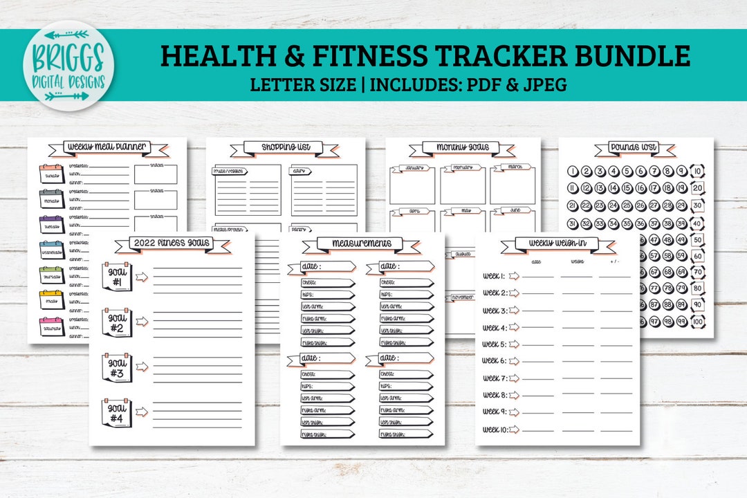 Weight Loss Planner | Fitness Planner, Weekly Meal Planner Printables ...