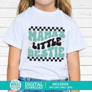 Mamas kleine Bestie SVG zum Ausdrucken für trendige Kinder-T-Shirt