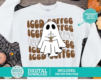 Iskaffe PNG | söt spöke png, Halloween-kaffe png, trendig kaffe png, rolig Halloween png, kaffespöke png, Halloween svg