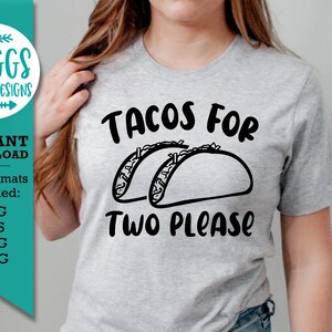 Tacos para dois SVG | taco svg, anúncio de bebê svg, cinco de maio svg, anúncio de gravidez svg, taco terça-feira svg, maternidade svg