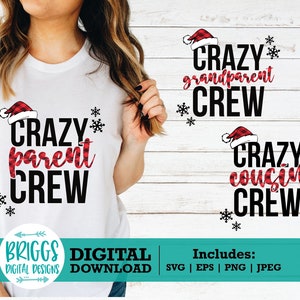 Crazy Cousin Crew SVG Bundle | Cousin svg, Christmas Shirt SVG, Cousin Tribe SVG, Crazy Cousin svg, family christmas shirts,