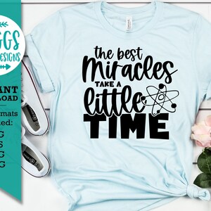 Miracles Take Time svg / IVF SVG / PCOS svg, Infertility Warrior svg, one in eight svg, ivf baby svg, rainbow baby svg, infertility svg