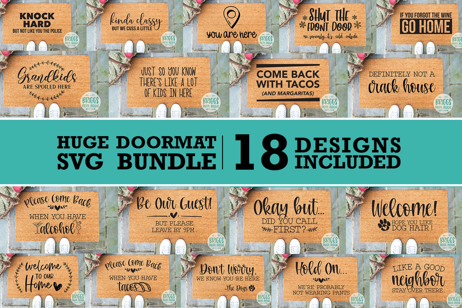 GIANT Doormat SVG Bundle Door Mat Svg Funny Doormat SVG Etsy