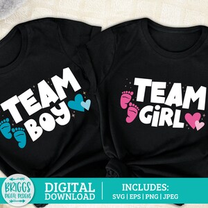 Team Junge SVG oder Team Girl SVG | gender reveal svg, er oder sie svg, rosa oder blau svg, baby shower svg, gender reveal party