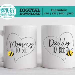 Mamá a abeja svg, abeja svg, taza de café svg, Baby Shower SVG, abeja svg, embarazada svg, anuncio de embarazo svg, Baby Bee SVG, taza svg,