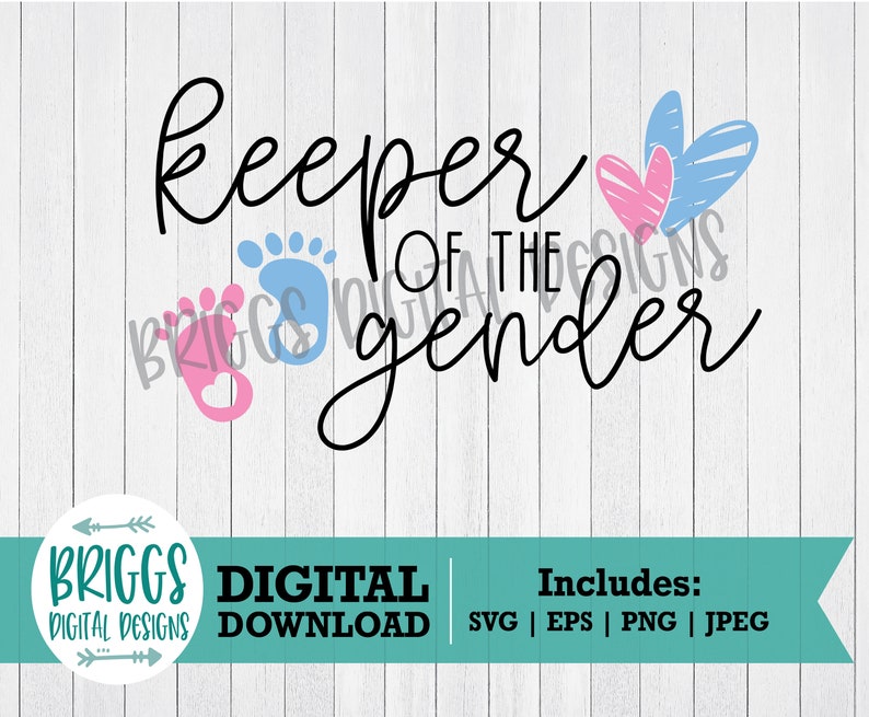 Keeper of the Gender svg gender reveal svg he or she svg ...