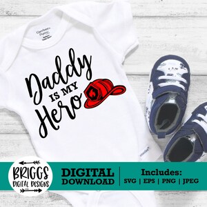 Daddy is My Hero SVG |  Feuerwehr svg, Helden svg, Feuerwehr svg, Vatertagssvg, Feuerwehrmann svg, Cricut Cut Dateien, PNG
