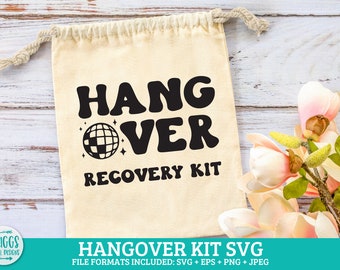 Hangover Kit SVG |  bachelorette svg, vintage svg, disco svg, retro svg, bride svg, hangover kit svg, wedding svg, svg files for cricut