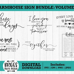 Best sellers Farmhouse Sign SVG Bundle | Farmhouse SVG Bundle, Farmhouse Sign SVG, good old days svg, bathroom sign svg