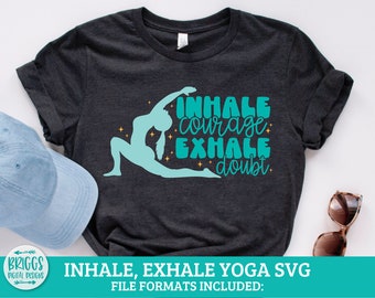Yoga SVG | Inhale Exhale SVG, Fitness SVG, Inspirational Quote svg, Meditation svg, motivational svg, yoga lover svg