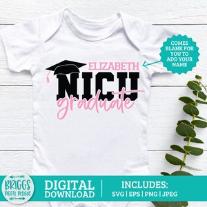 Design comemorativo de prematuro para orgulhosos graduados da UTI Neonatal SVG - Adorable Baby Art