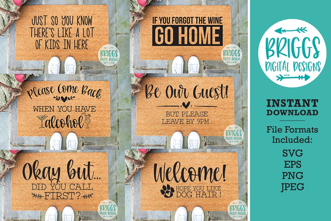 GIANT Doormat SVG Bundle Door Mat Svg Funny Doormat SVG Etsy