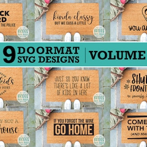 Doormat SVG Bundle | door mat svg, funny doormat SVG, diy doormat svg, farmhouse doormat svg, funny sign svg