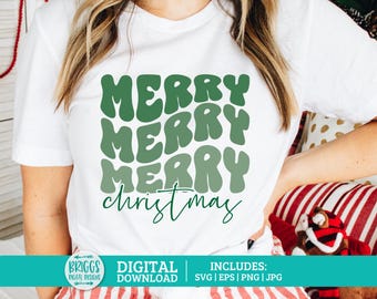 Merry Christmas svg | Christmas svg, dxf, png instant download, Retro Christmas svg, Christmas Saying svg, Christmas Shirt svg, Holiday svg