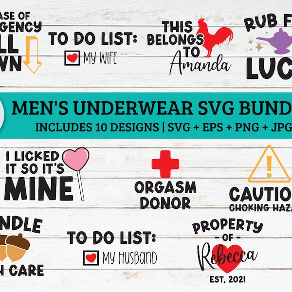 Men's Underwear Boxer Brief SVG Bundle | underwear svg, Funny underwear svg, Boxer brief svg, underwear svg, adult svg, mens boxers svg