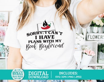 Book Boyfriend SVG |  Spicy Book Club svg | booktok svg, bookish svg, smut svg, reader png, smut svg, bookish png, spicy books svg