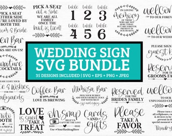 Wedding Sign SVG Bundle | wedding bundle, rustic wedding svg, cards and gifts svg, wood sign svg, wedding svg,
