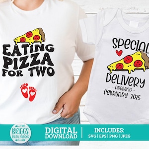 Pizza grossesse SVG | pizza svg, SVG livraison spéciale, faire-part de grossesse svg, svg faire-part de bébé, nouveau bébé svg, svg pizza bébé