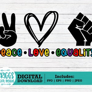 SVG LGBT | Paz, amor, igualdade svg, orgulho svg, arco-íris svg, orgulho gay svg, gay svg, lésbica svg, o amor sempre vence svg, o amor é amor svg